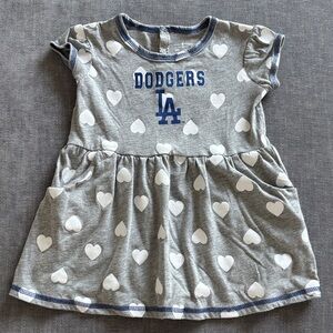 Dodgers Gray and White Heart Dress